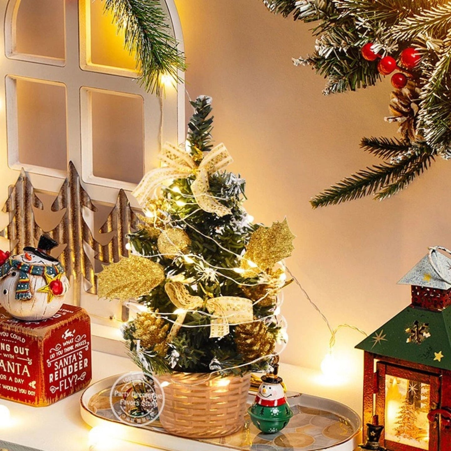 Mini Sapin De Noël Artificiel Lumineux