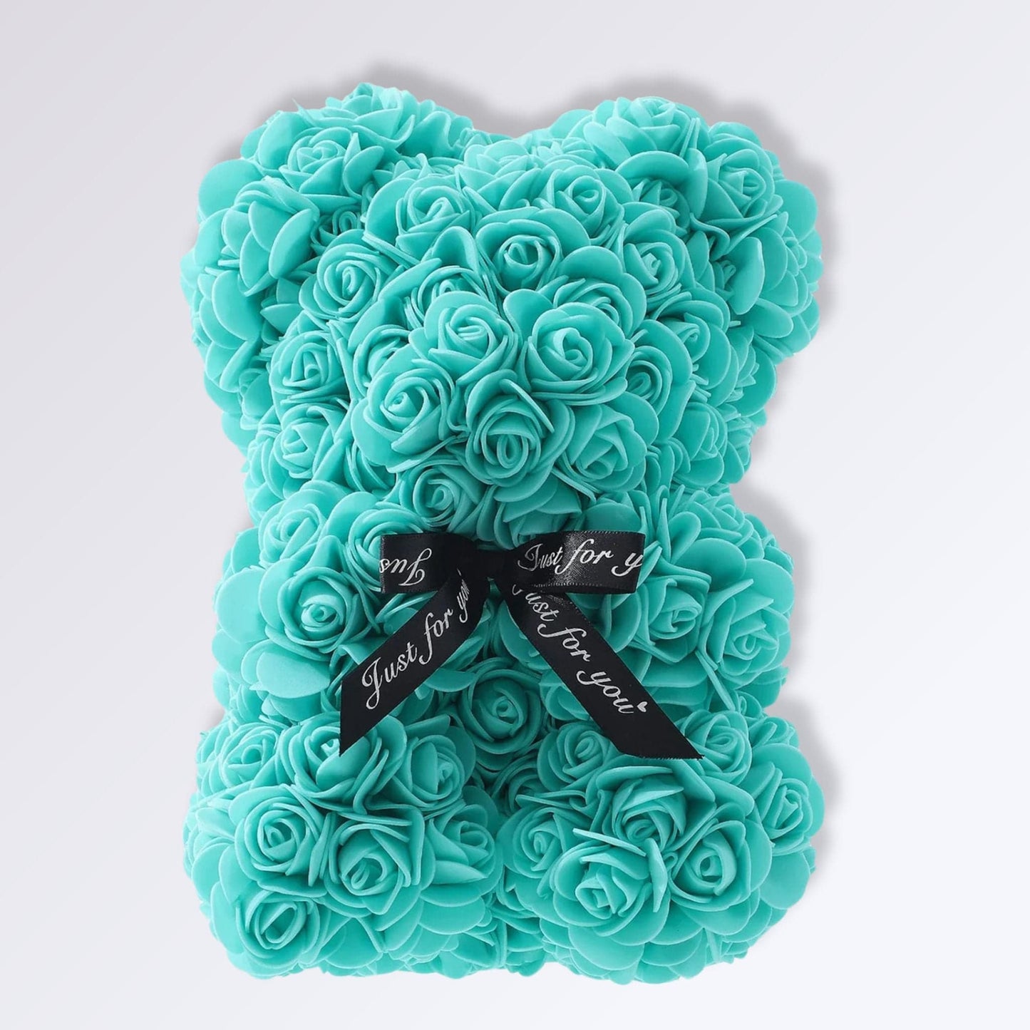 Ourson En Fleur Artificielle Couleur Turquoise