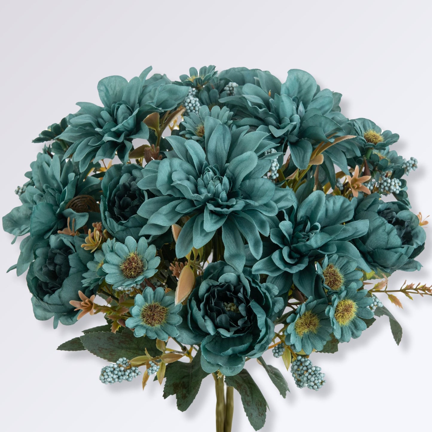 Petit Bouquet de Fleurs Artificielles Couleur Bleu