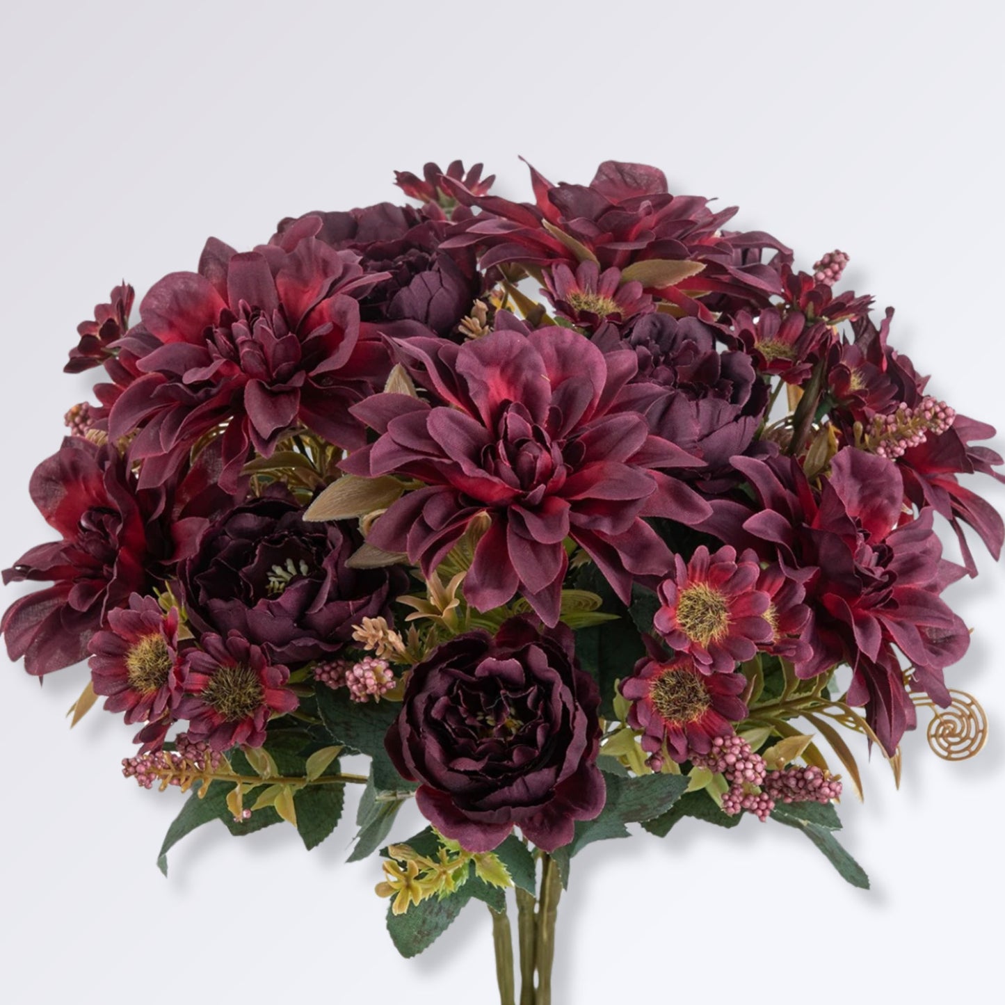 Petit Bouquet de Fleurs Artificielles Couleur Rouge