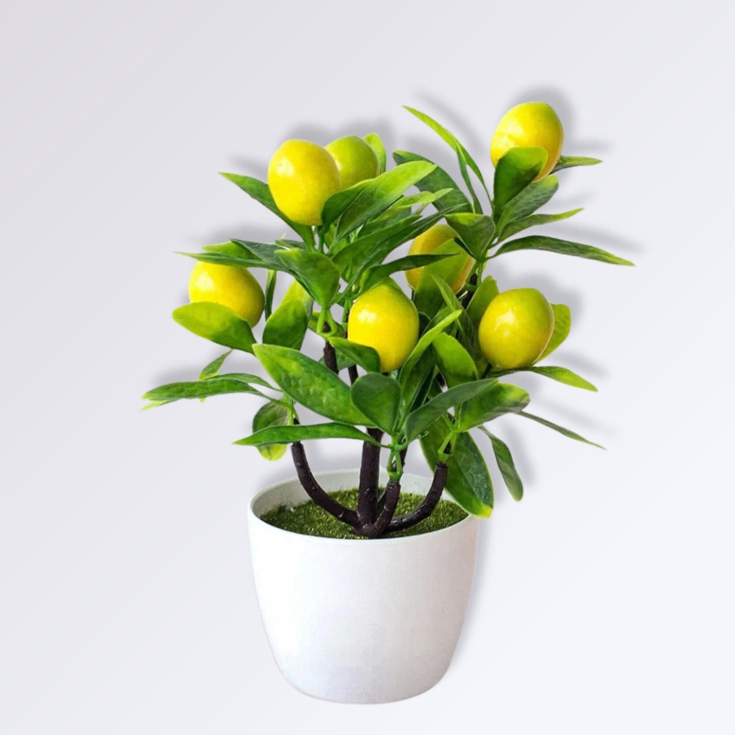 Petit Citronnier Artificiel En Pot