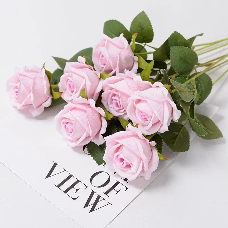 Roses Artificielles | 55cm Rose clair / 3 roses