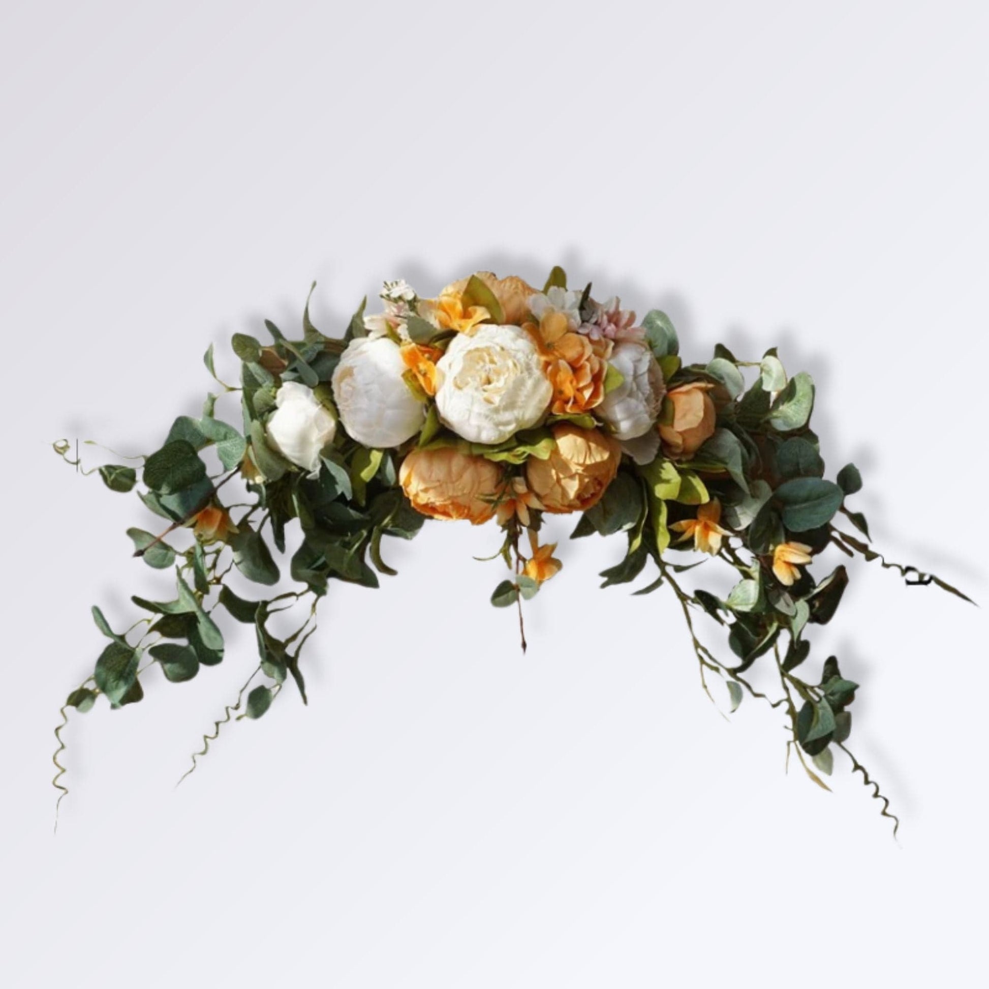 Arche en Rose Artificielle Orange et Blanc