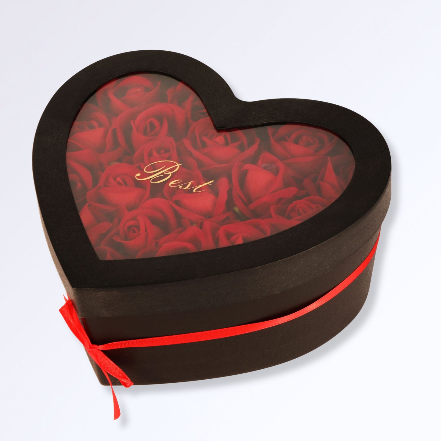 Boîte Coeur Remplie de Roses Éternelles 18 roses rouges