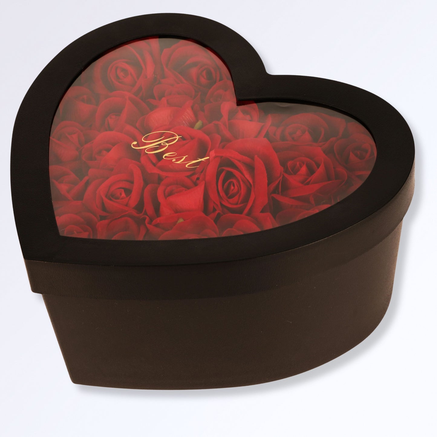 Boîte Coeur Remplie de Roses Éternelles 24 roses rouges