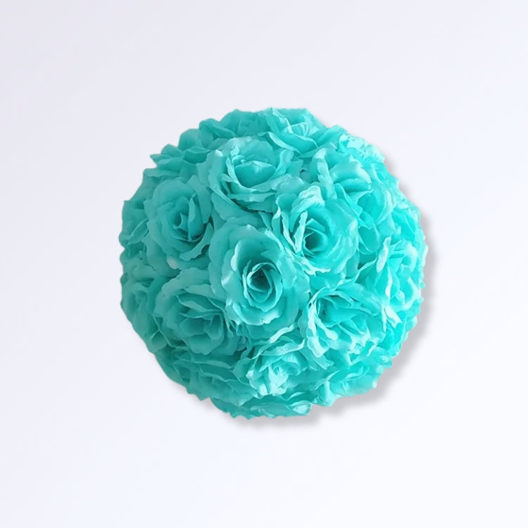 Boule de Roses Artificielles 30cm Turquoise