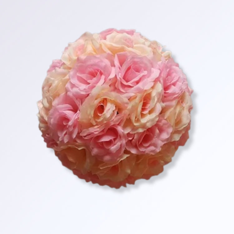 Boule de Roses Artificielles 30cm Pêche - rose