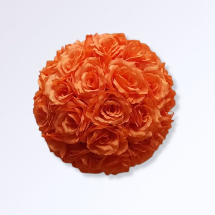 Boule de Roses Artificielles 30cm Orange