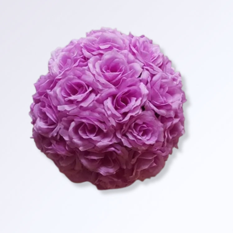 Boule de Roses Artificielles 30cm Mauve