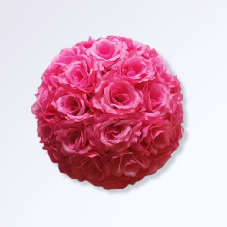 Boule de Roses Artificielles 30cm Rose fuchsia