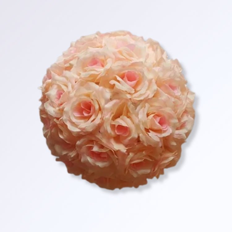 Boule de Roses Artificielles 30cm Pêche