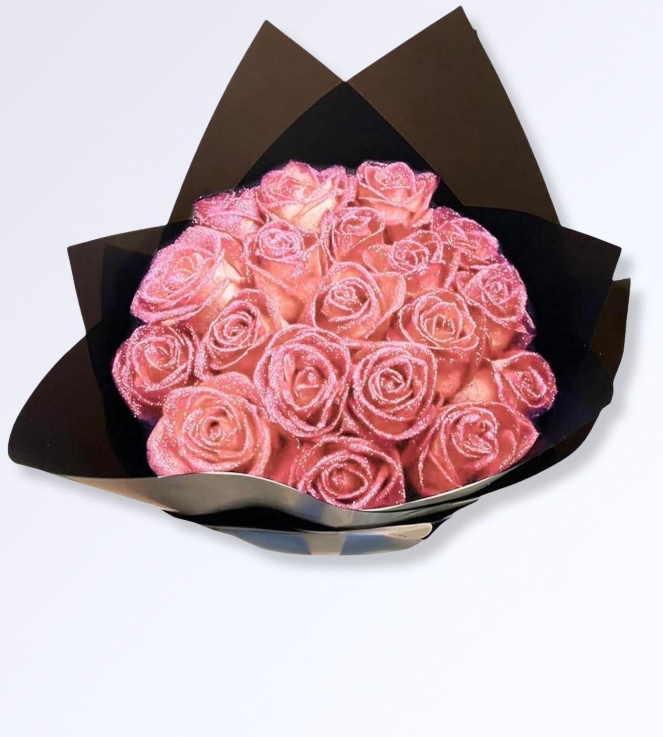 Bouquet Lumineux de Roses Éternelles Pailletées Rose