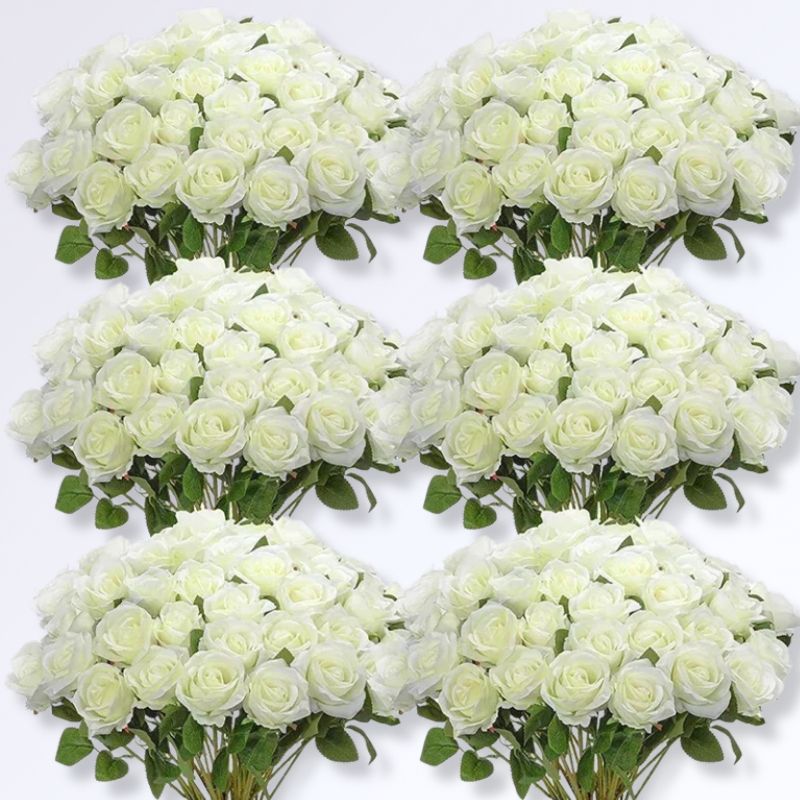 Bouquet de 100 Roses Éternelles Ivoire