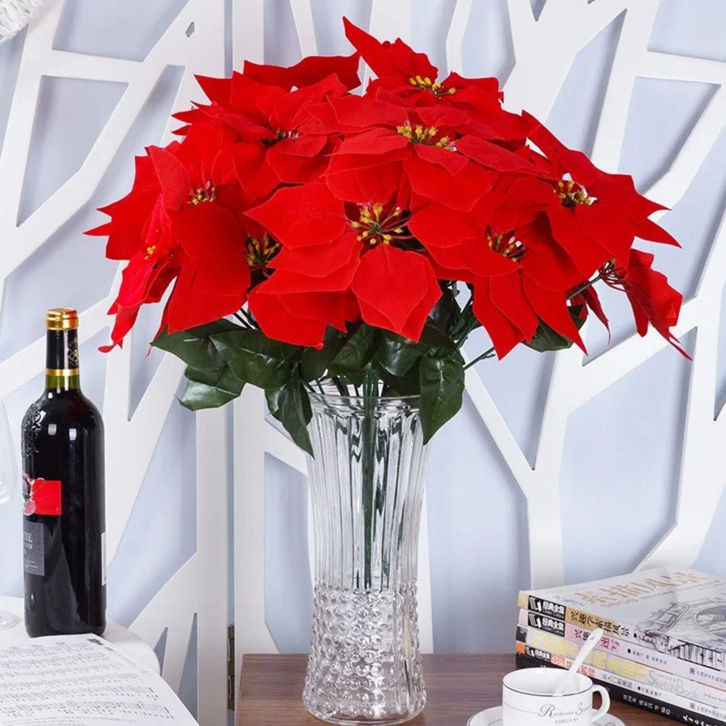 Bouquet de Fleurs Artificiel Poinsettia