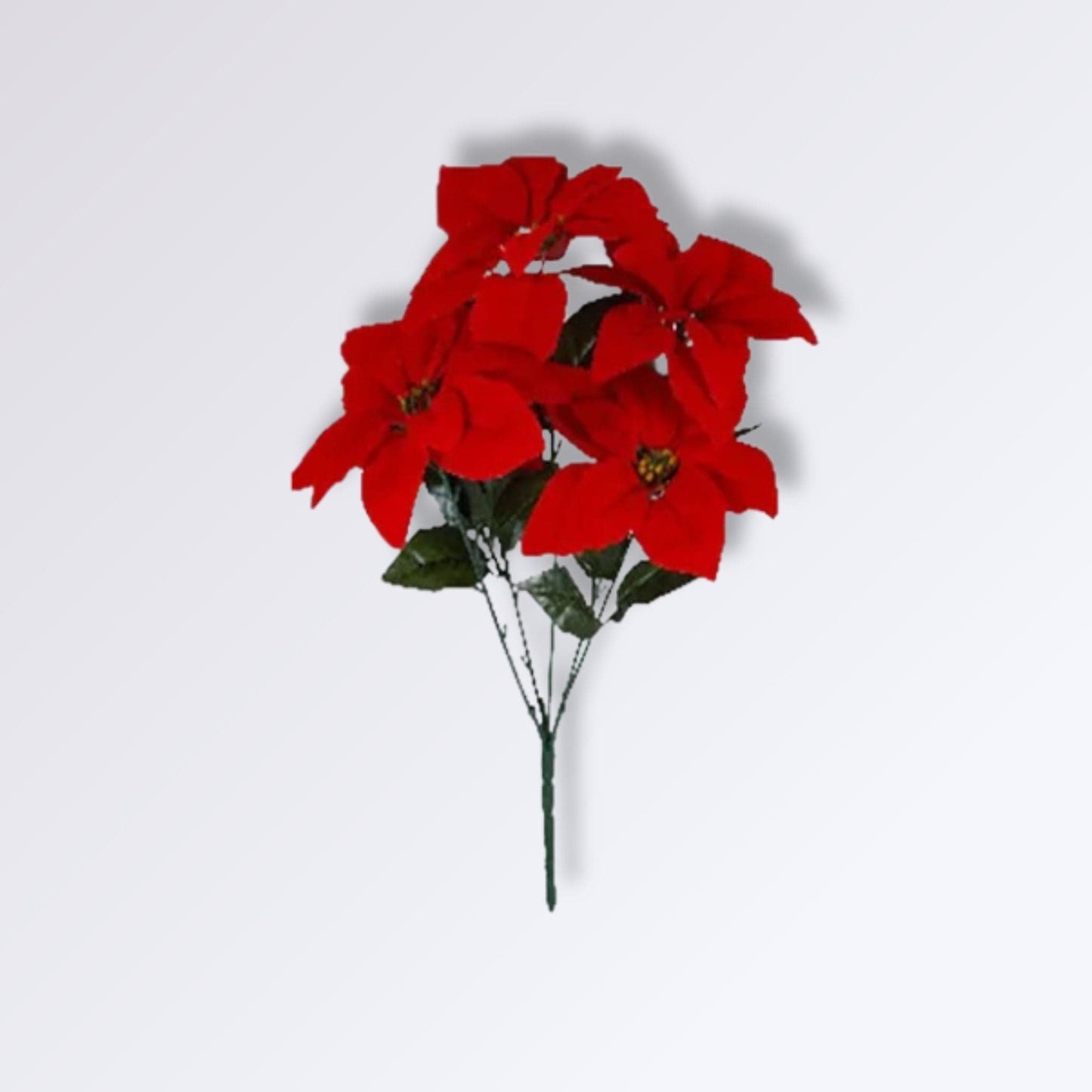 Bouquet de Fleurs Artificiel Poinsettia 5 fleurs - 50cm