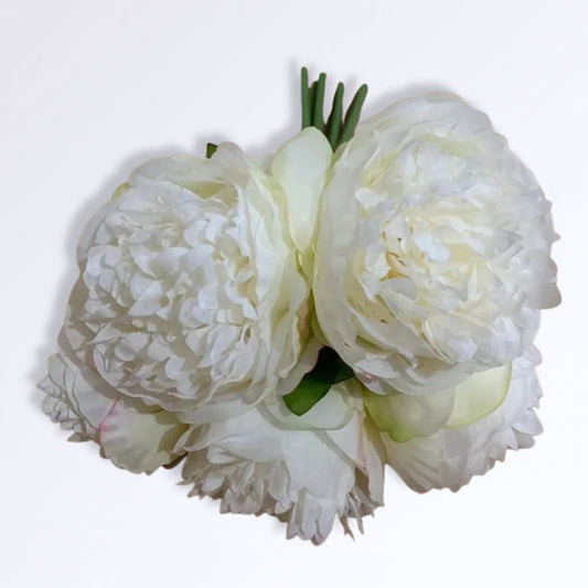 Bouquet de Fleurs Pivoines Blanches Artificielles