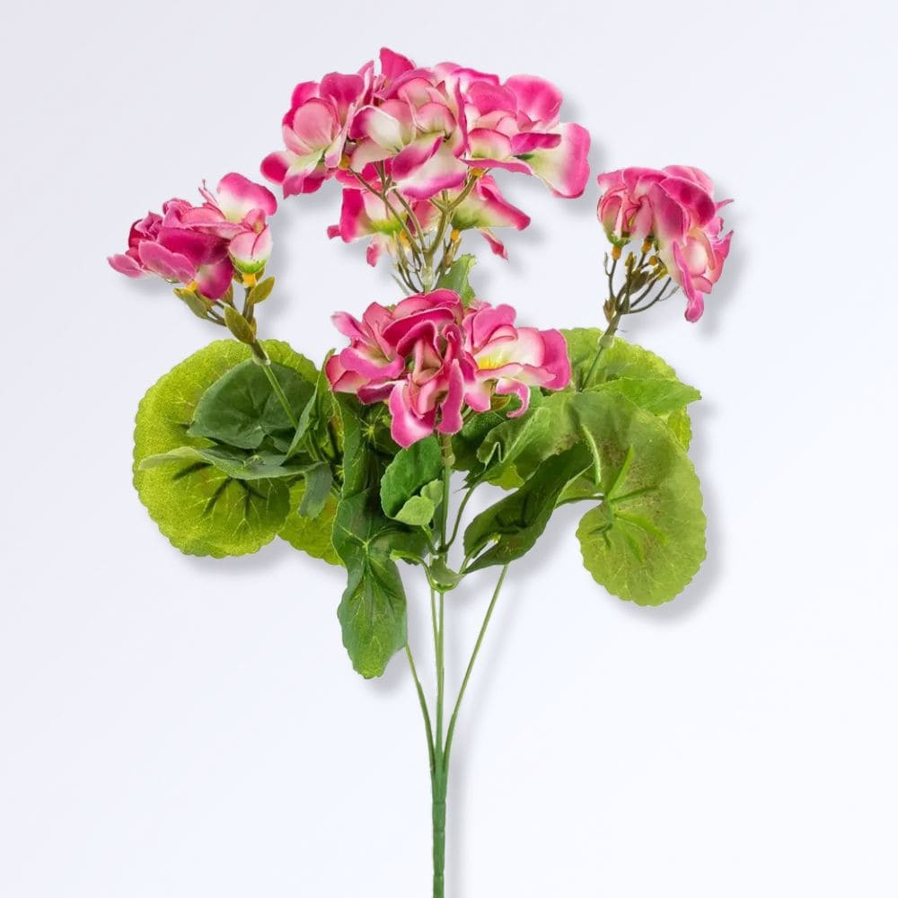 Bouquet de Géranium Artificiel Rose