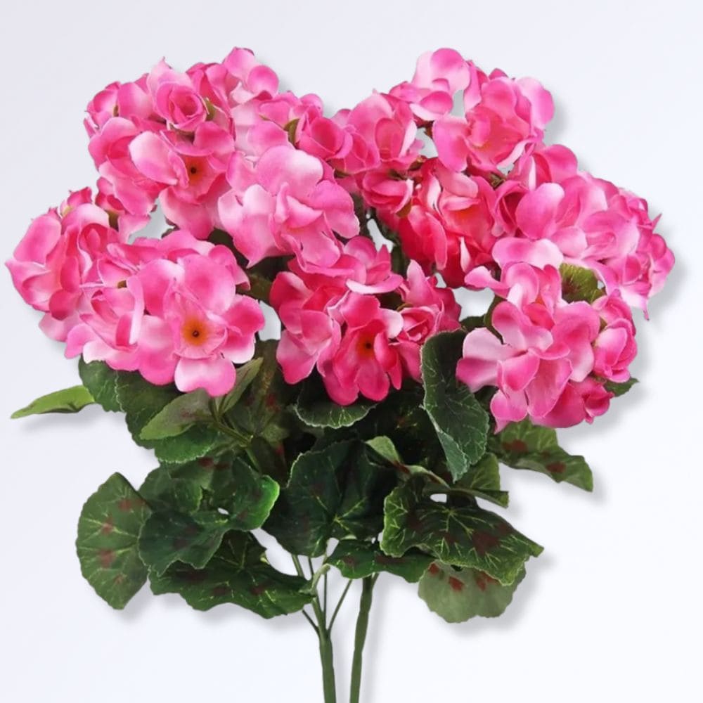Bouquet de Géranium Artificiel Rose fuchsia