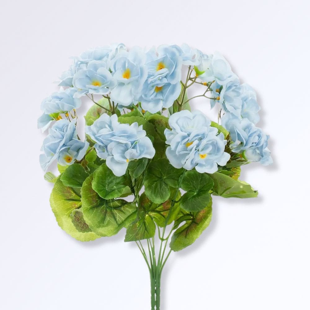 Bouquet de Géranium Artificiel Bleu clair