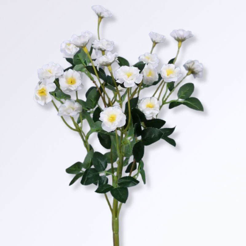 Bouquet de Petites Roses Artificielles Blanc