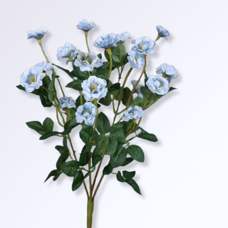 Bouquet de Petites Roses Artificielles Bleu