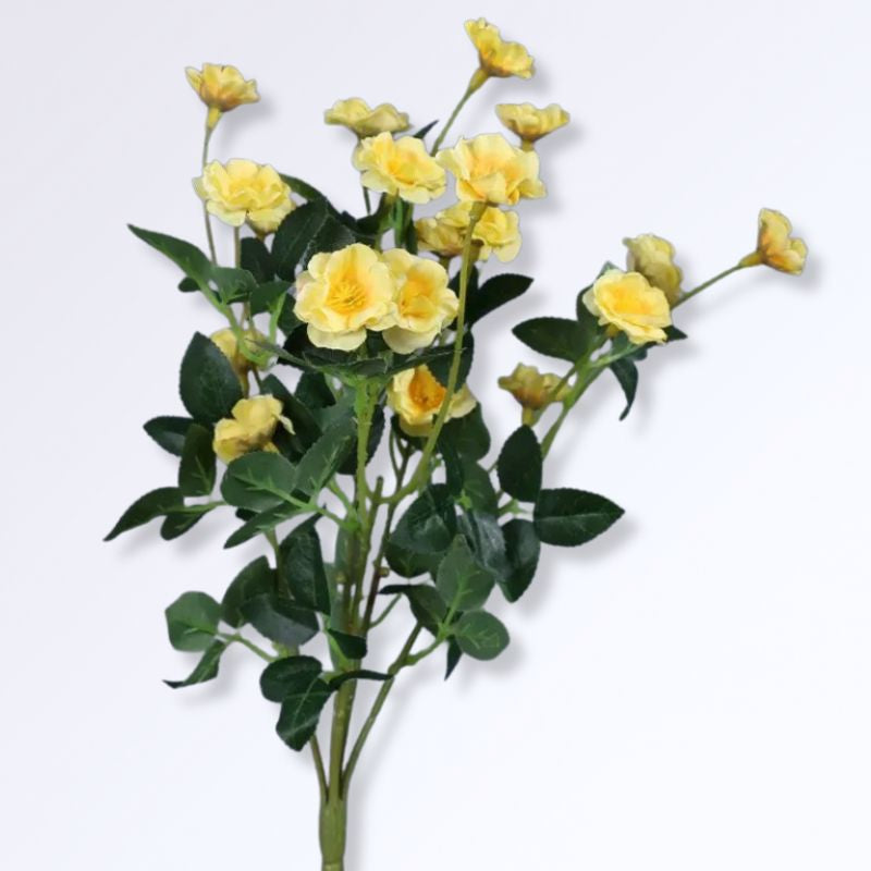 Bouquet de Petites Roses Artificielles Jaune