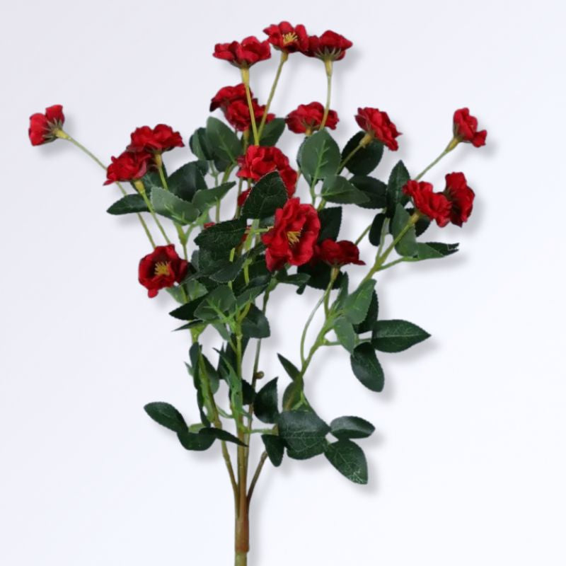 Bouquet de Petites Roses Artificielles Rouge