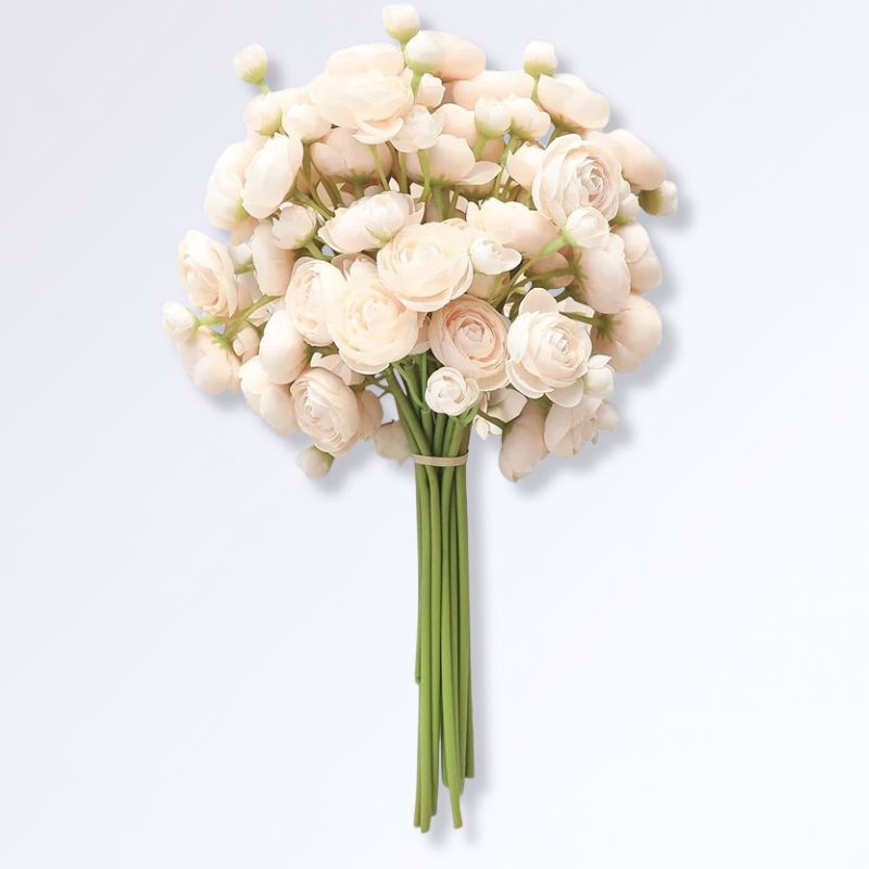 Bouquet de Renoncules Artificielles Ivoire