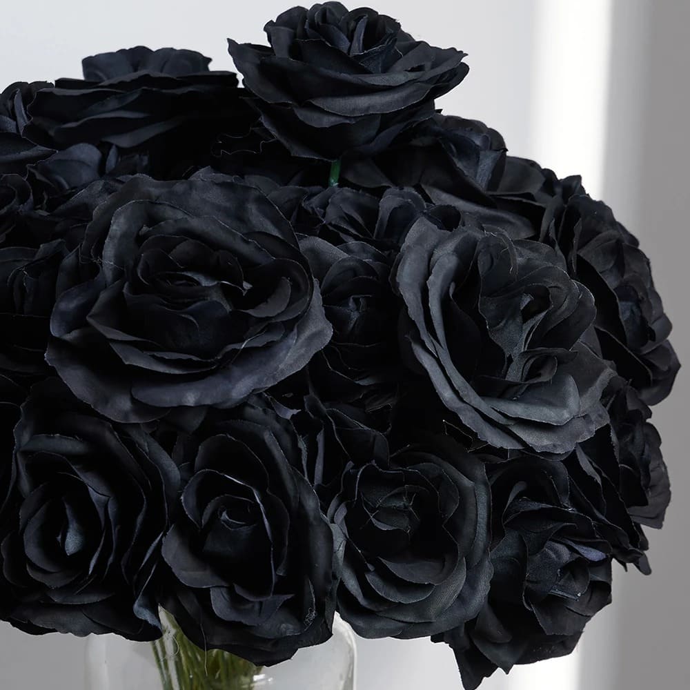 Bouquet de Roses Artificielles Noires