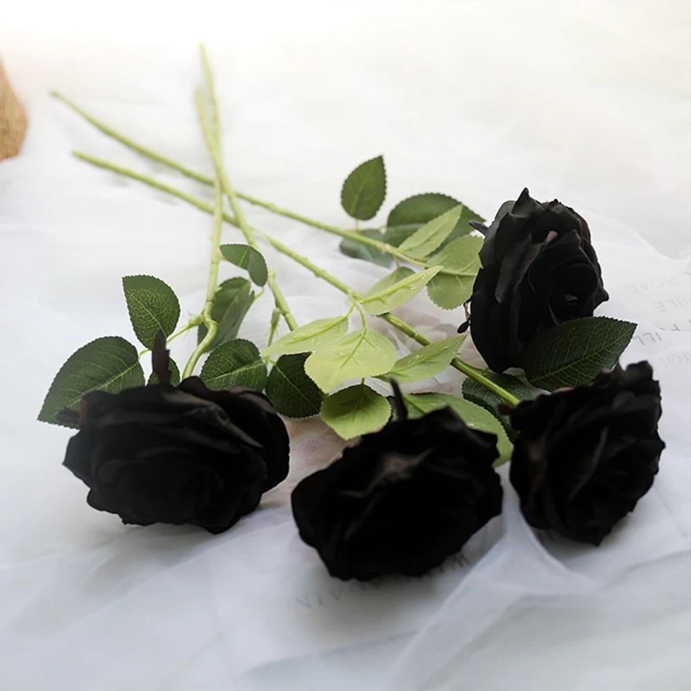 Bouquet de Roses Artificielles Noires