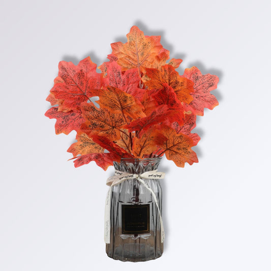 Branche d'Érable Artificielle Rouge