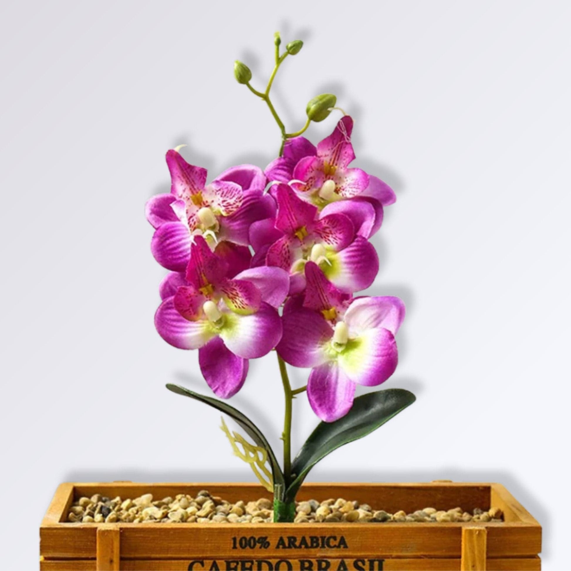 Branche d'Orchidée Artificielle Couleur Mauve