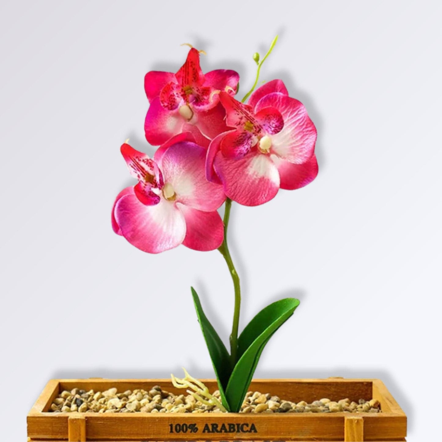 Branche d'Orchidée Artificielle Couleur Rose fuchsia 2