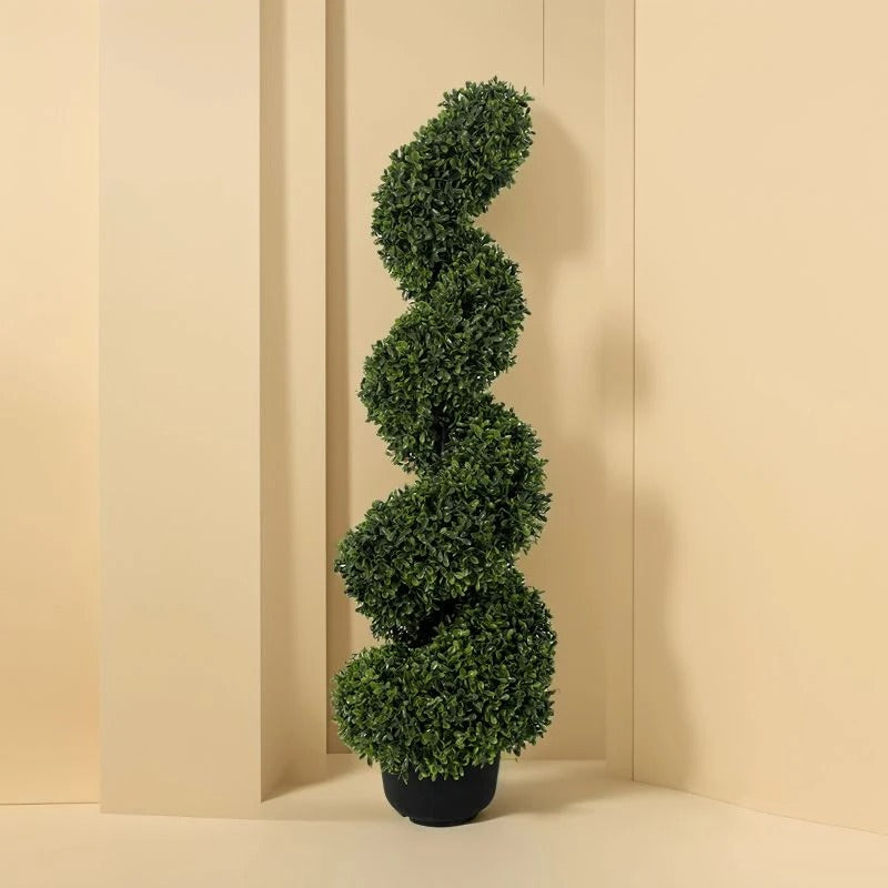 Buis Topiaire en Spirale Artificiel
