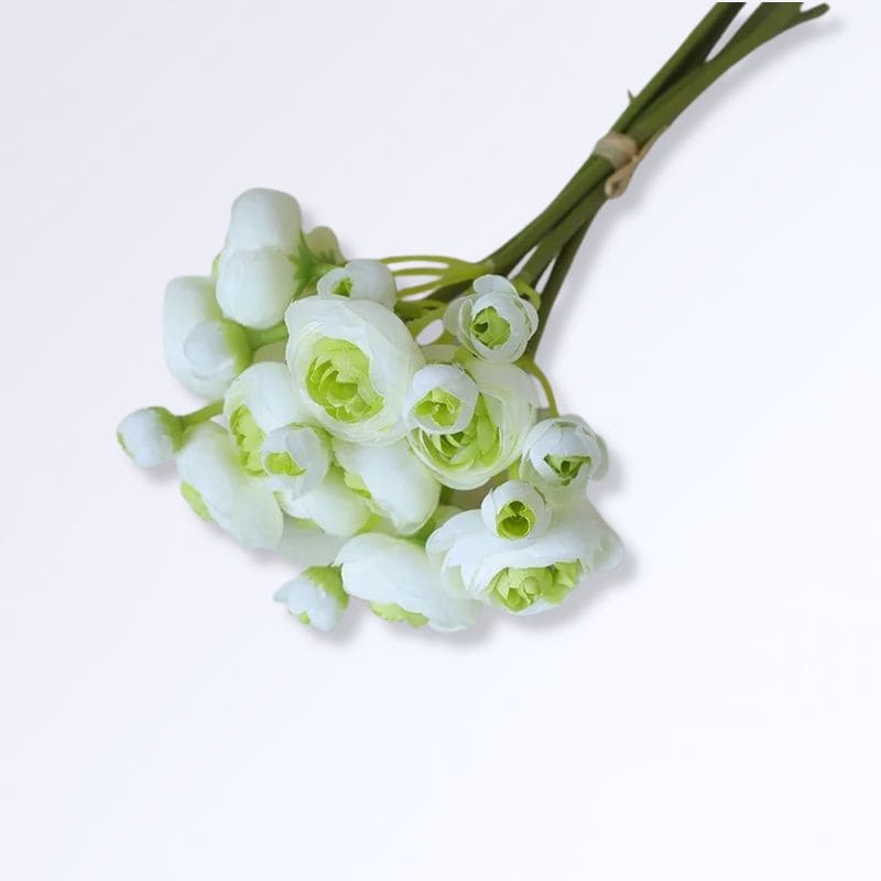 Camélia Artificiel Blanc-vert