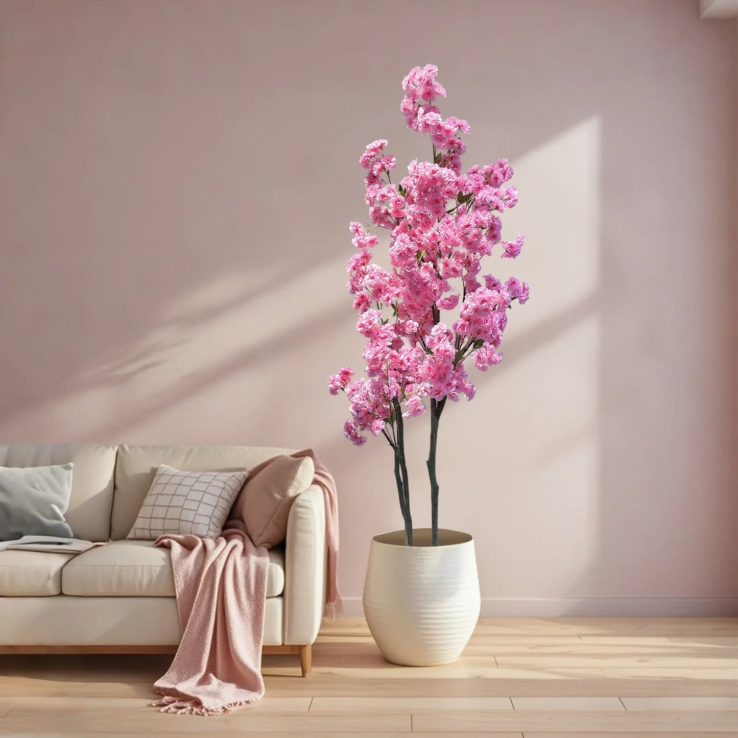 Cerisier Artificiel à Fleurs Roses pour Intérieur