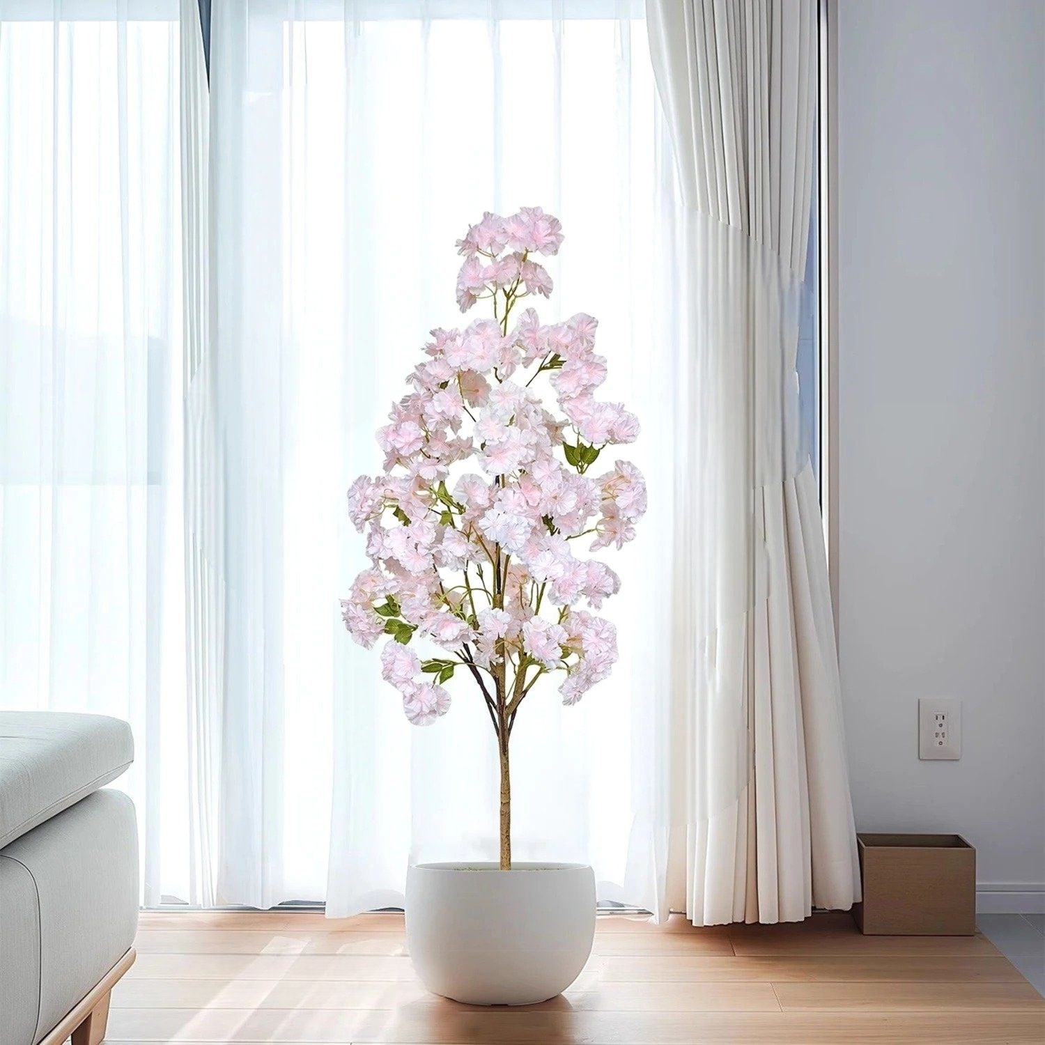 Cerisier Artificiel à Fleurs Roses pour Intérieur