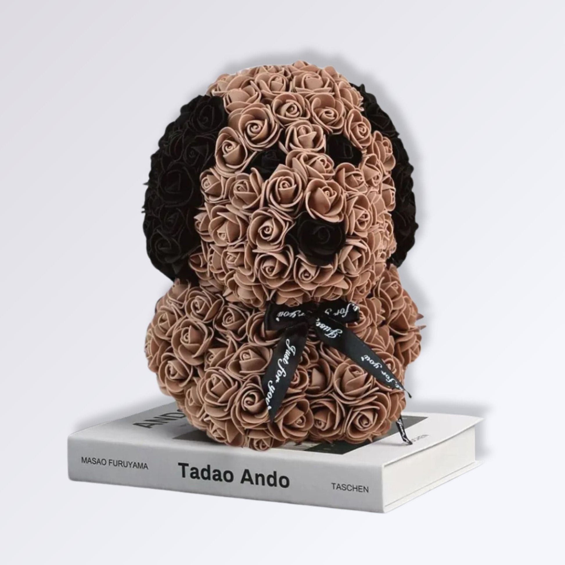 Chien En Rose Éternelle Couleur Marron