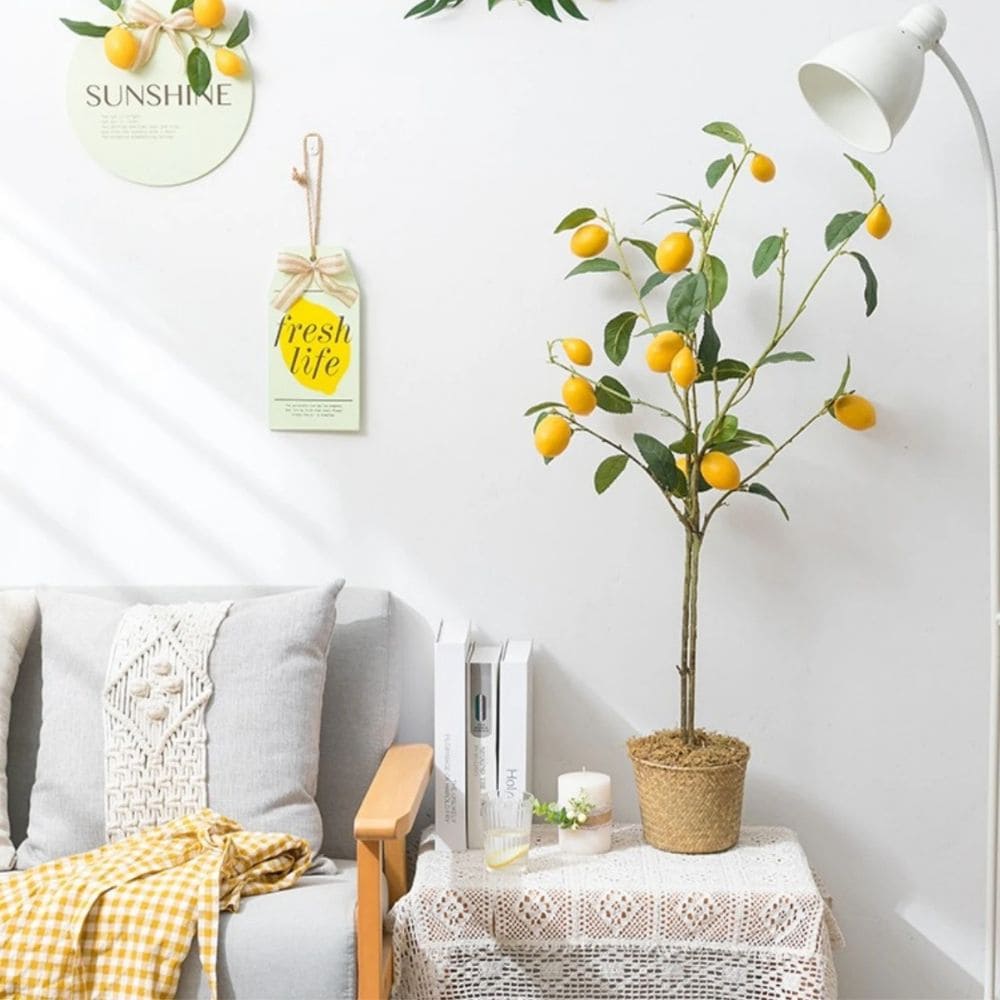 Citronnier Artificiel d'Intérieur avec Pot