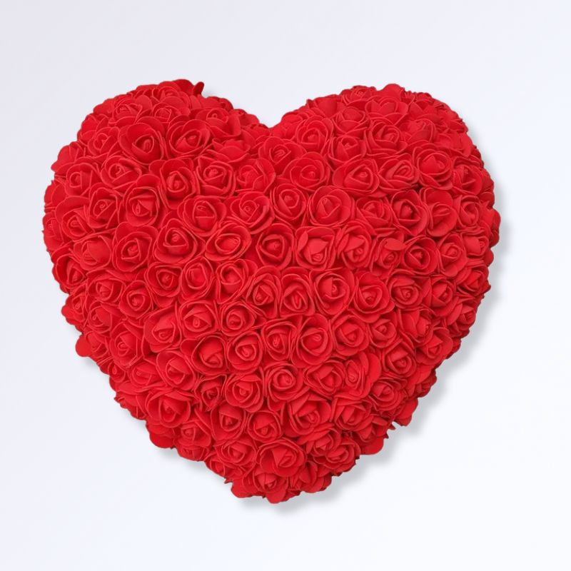 Coeur en Rose Éternelle Rouge clair