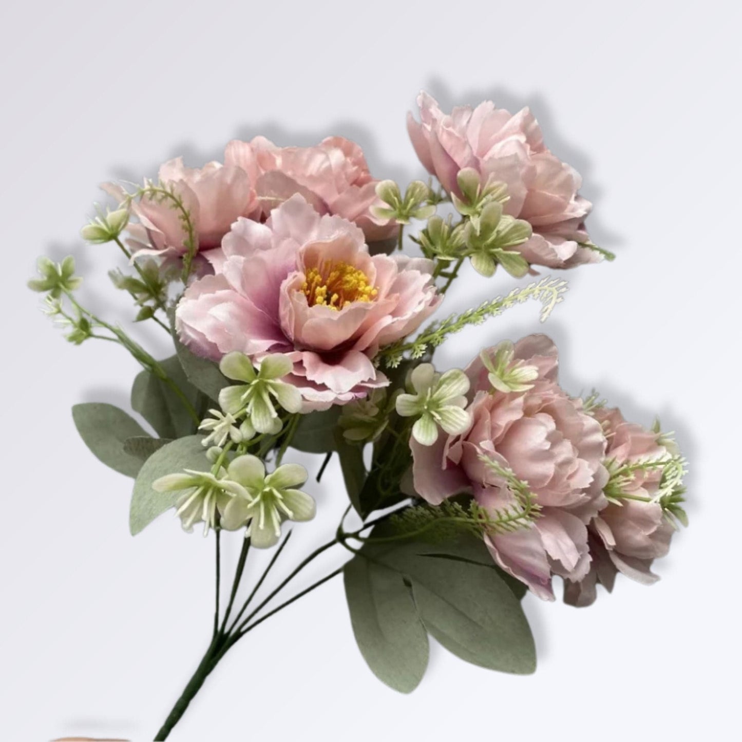 Composition de Fleurs Artificielles pour Cimetière Couleur Rose Pâle