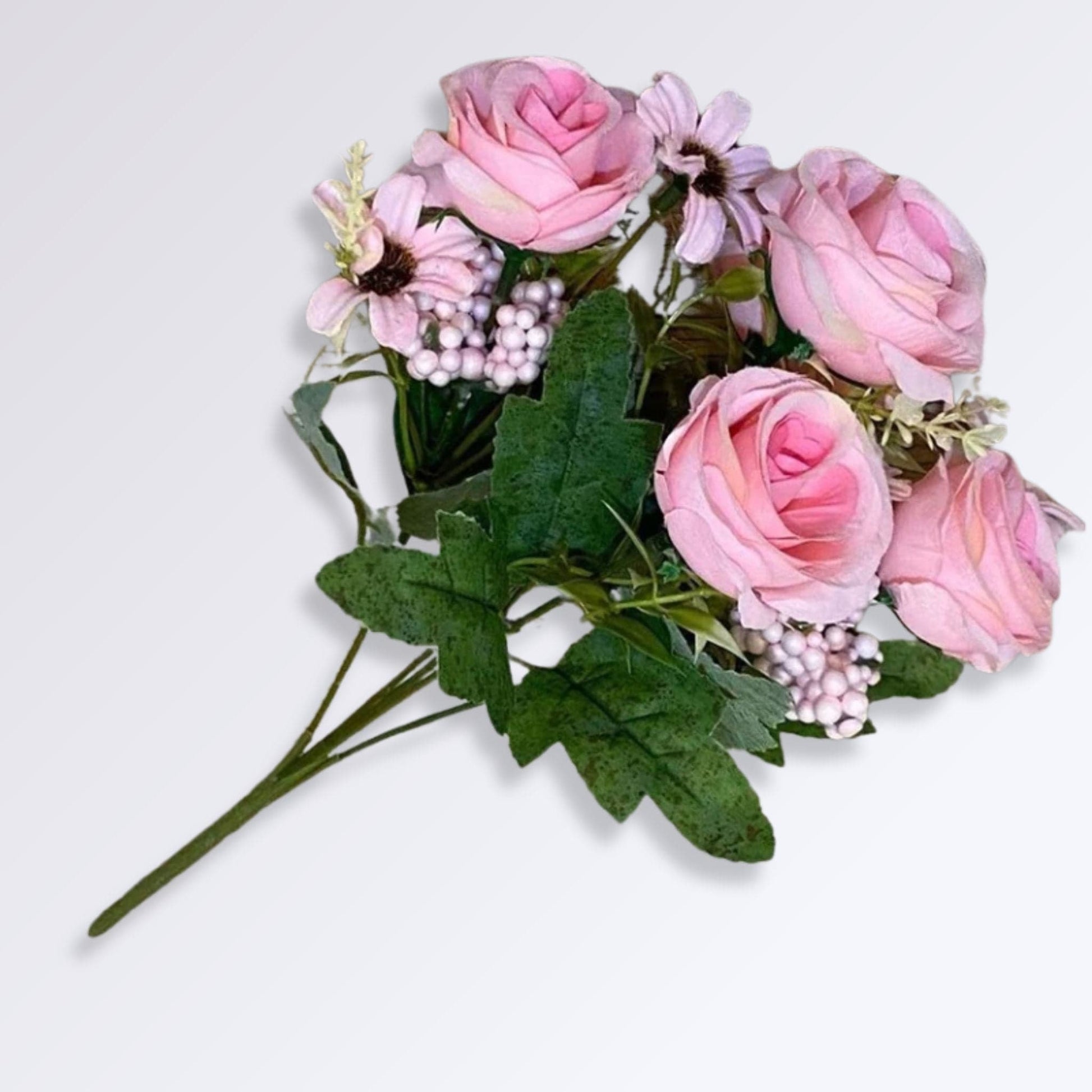 Composition de Fleurs Artificielles pour Cimetière Couleur Rose Clair