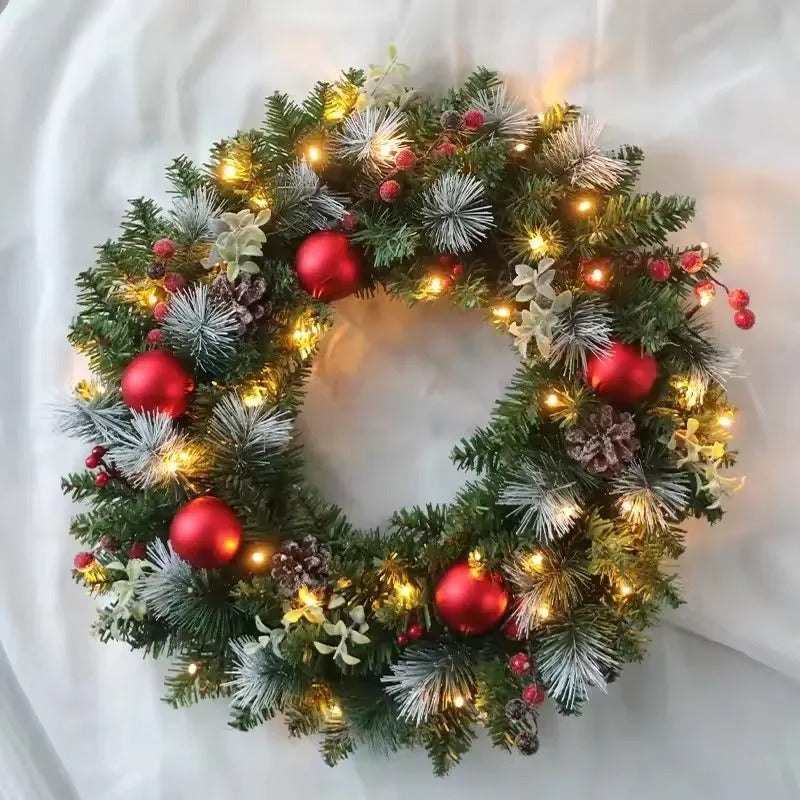 Couronne de Noël Lumineuse à Piles