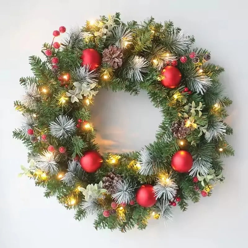 Couronne de Noël Lumineuse à Piles