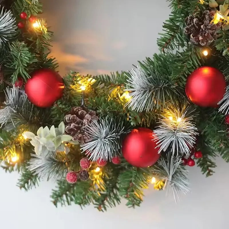 Couronne de Noël Lumineuse à Piles