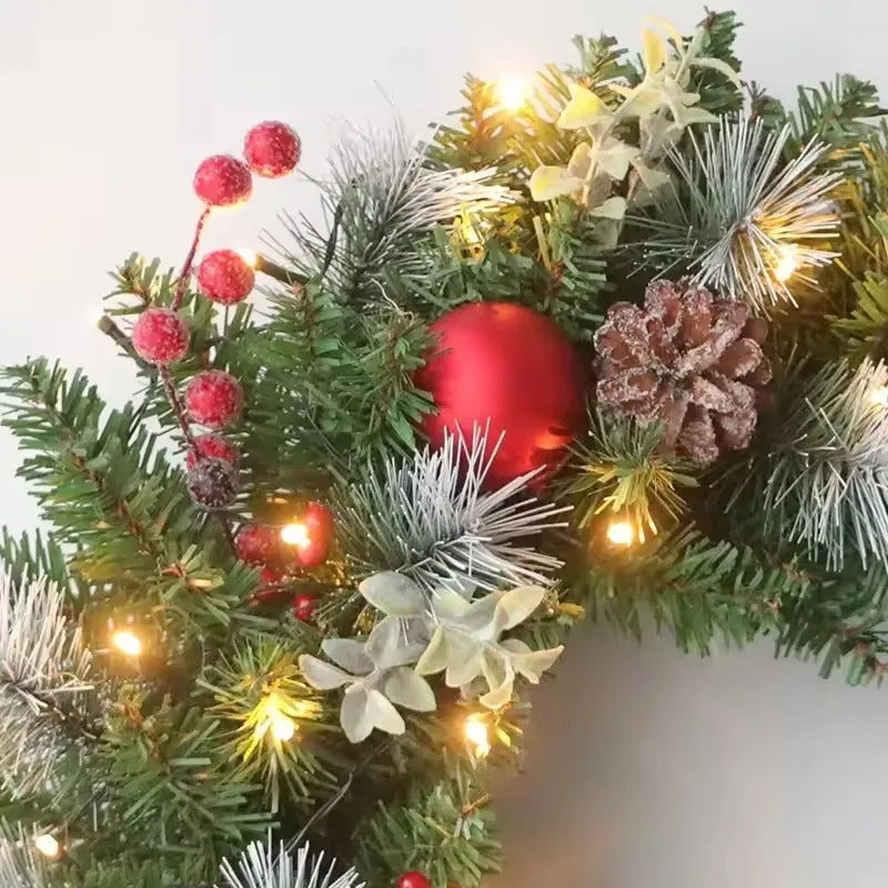 Couronne de Noël Lumineuse à Piles