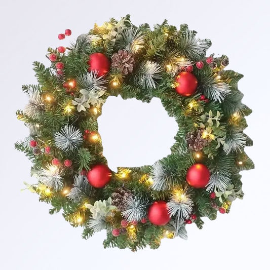Couronne de Noël Lumineuse à Piles
