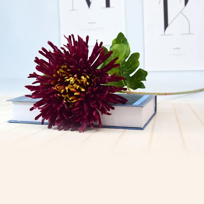 Fleur Artificielle de Chrysanthème avec Longue Tige | 75cm