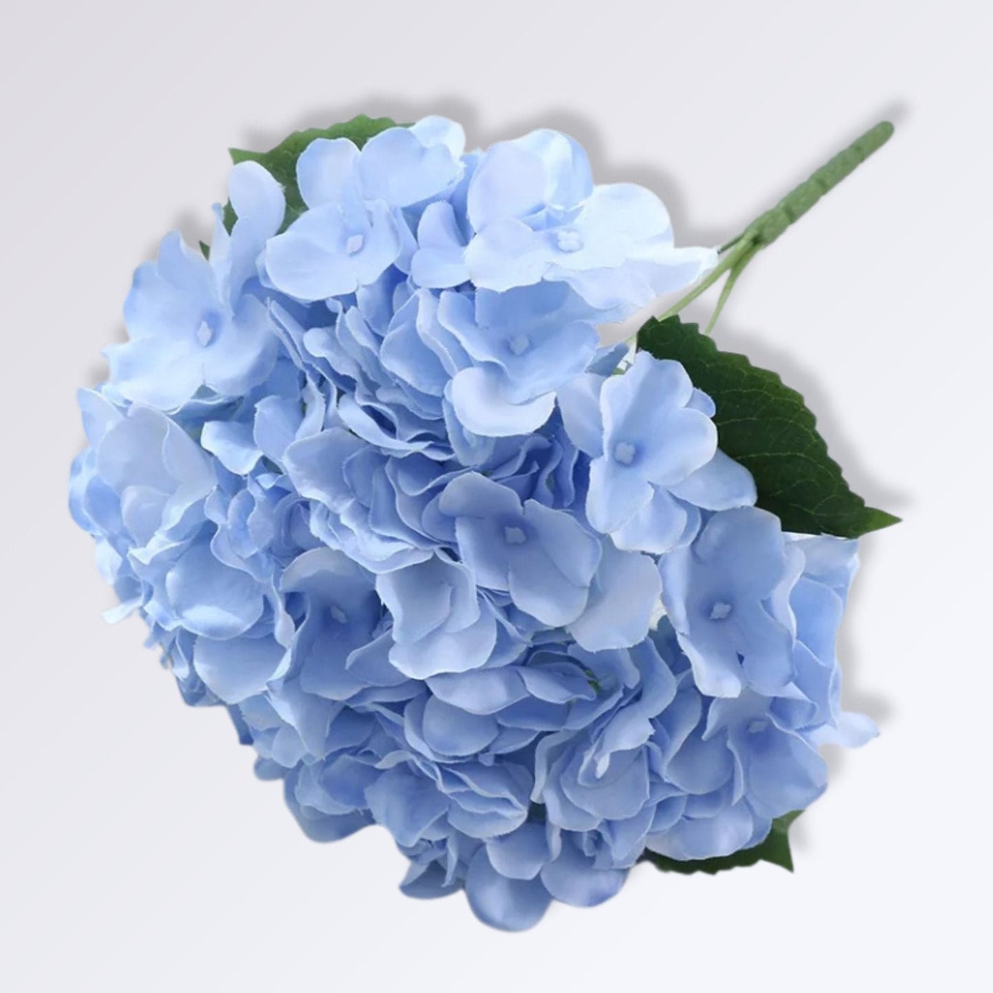 Fleur Artificielle d'Hortensia avec Tige Bleu clair