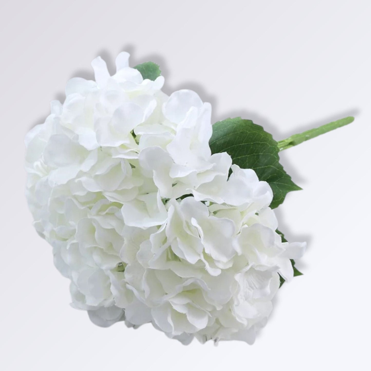 Fleur Artificielle d'Hortensia avec Tige Blanc